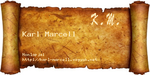 Karl Marcell névjegykártya