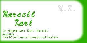 marcell karl business card